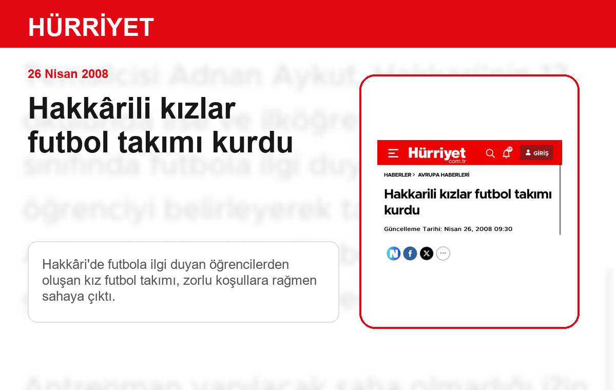 Hakkârili kızlar futbol takımı kurdu haberi